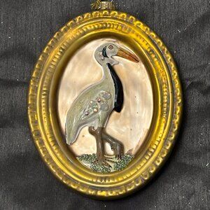 Victorian Shorebird framed ornament